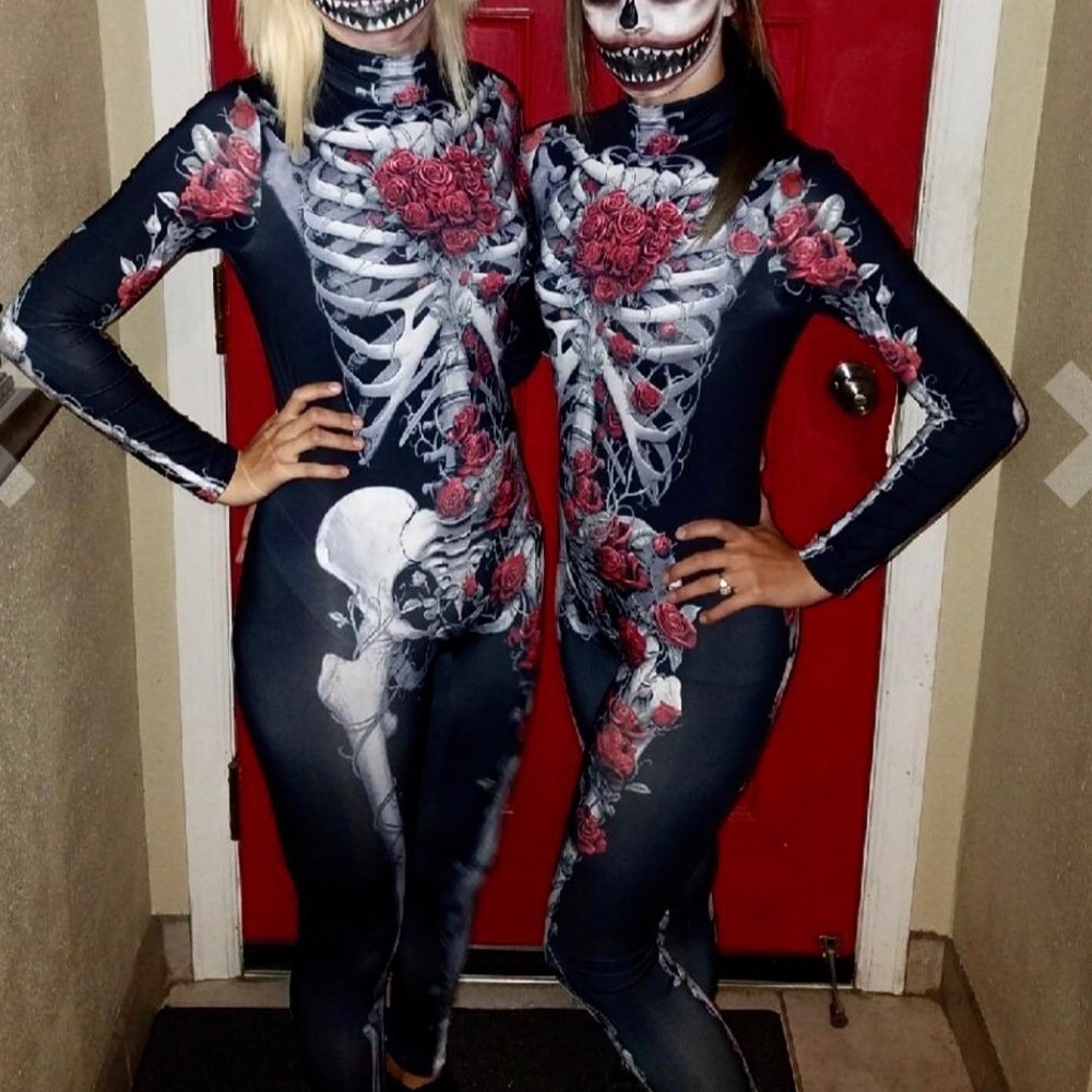 Gothic stunning skeleton halloween costume S-L